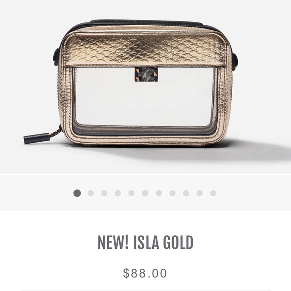 Henry Charles  Gold and Black Clear Isla Convertible Bag - Picture 6 of 7